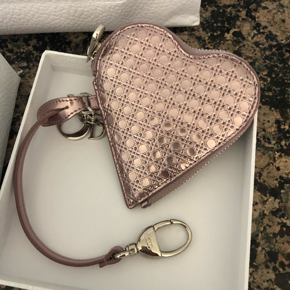 Lady Dior Pink Coeur Wallet (calfskin)